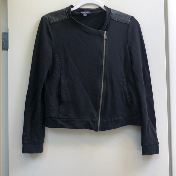 Splendid Zip Front Jacket with Leather Shoulder - Picture 1 of 6